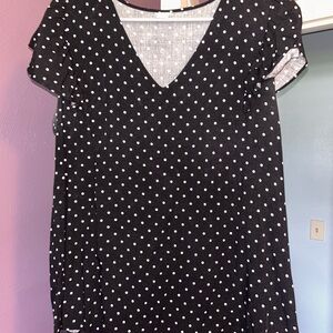 Black Polka Dot Blouse